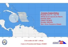 Tormenta tropical Melissa con poco cambio en el mar Caribe