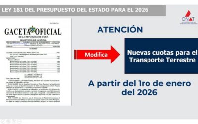 Nuevas cuotas para impuestos del transporte terrestre
