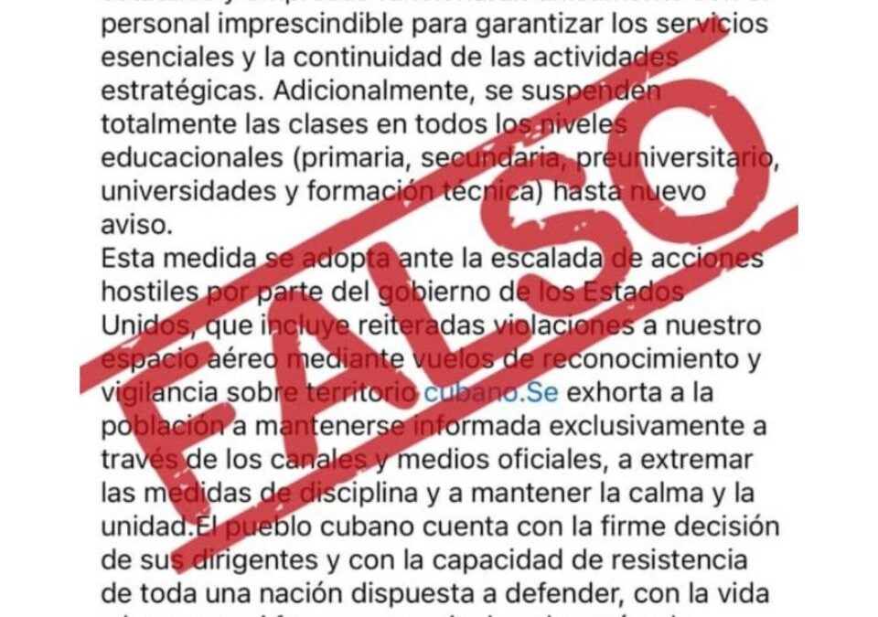 Gobierno cubano niega rumores en redes sobre paralización de actividades en el país