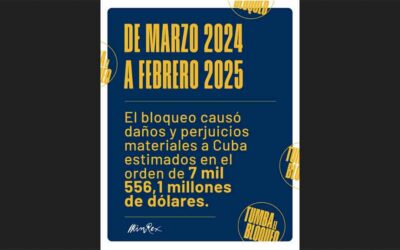 Cuba declara el impacto económico del bloqueo estadounidense