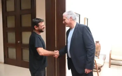 Sostiene Díaz-Canel encuentro con líder argentino de Patria Grande 