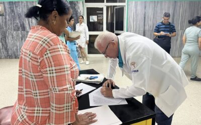 Proceso Mi firma por la patria en Hospital Mártires del 9 de abril de Sagua la Grande